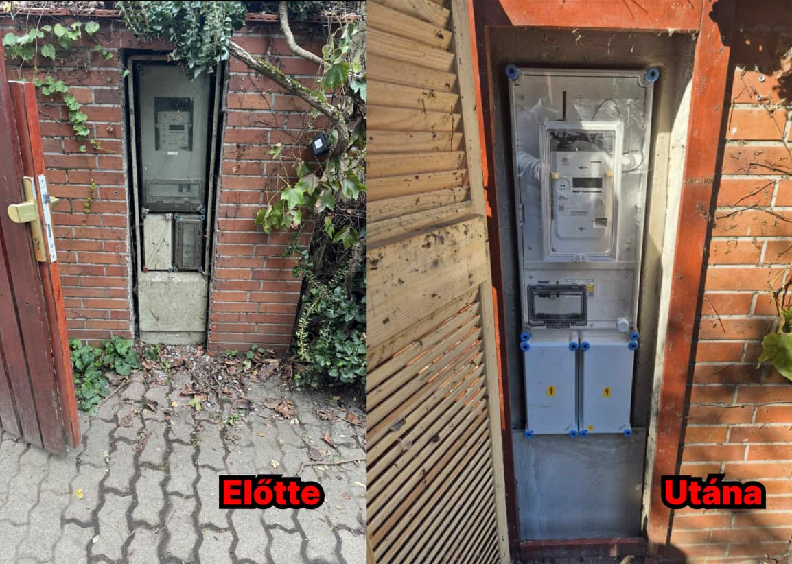 Földkábeles villanyóra szabványosítás előtt és után